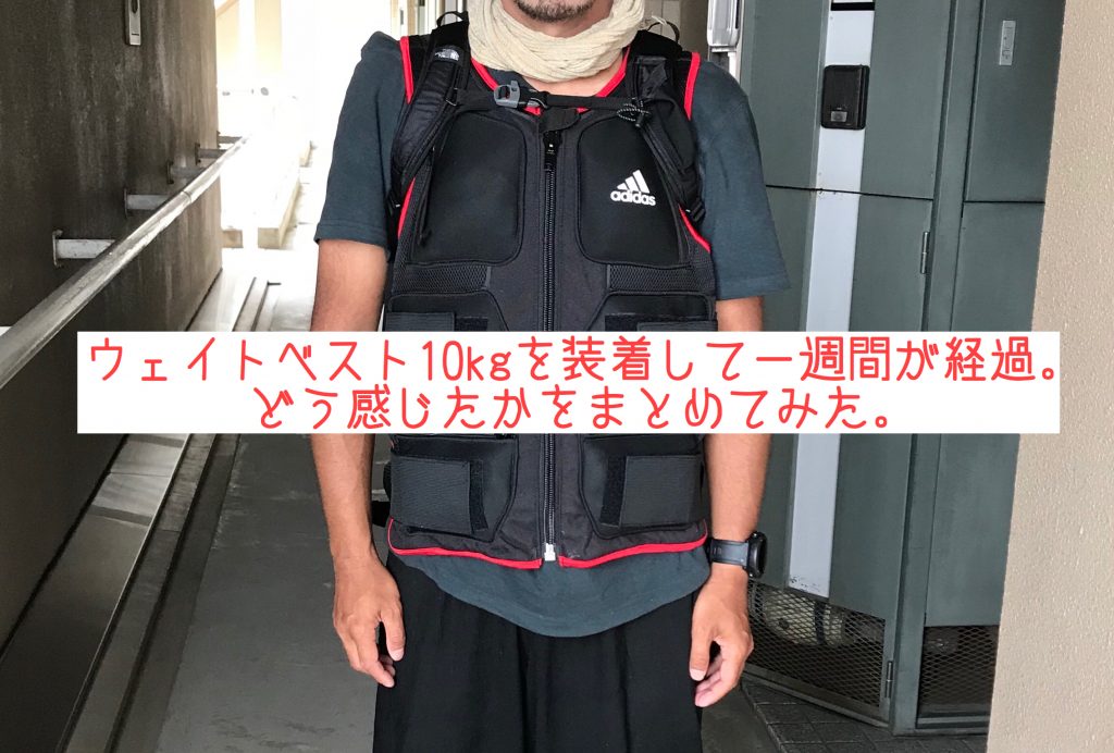 ウエイトベスト10kgを装着して1週間が経過【Road to サハラ砂漠
